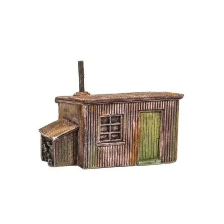 HARBURN HOBBIES Corrugated Hut with Log Store OO Gauge FL196