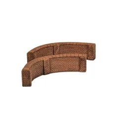 HARBURN HOBBIES High Brick Wall - 90 Curves (2) OO Gauge SS302