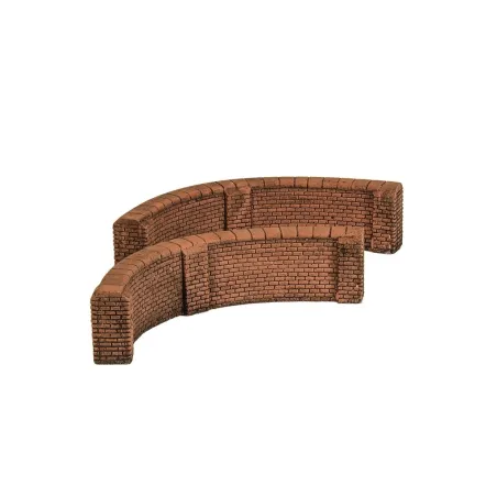 HARBURN HOBBIES High Brick Wall - 90 Curves (2) OO Gauge SS302