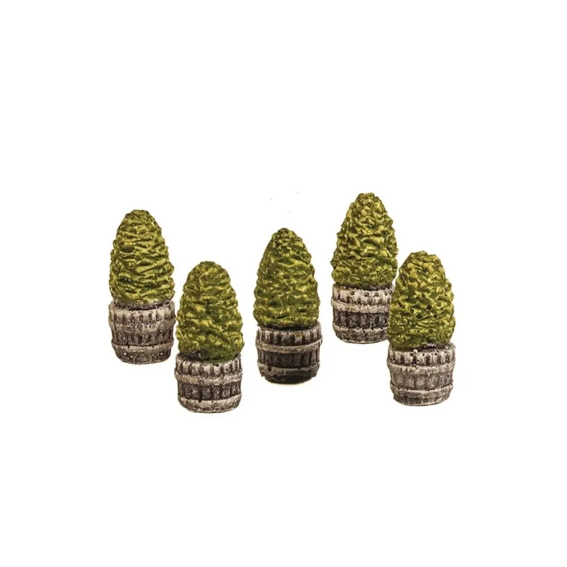 HARBURN HOBBIES Five Small Trees in Half Barrels(Discontinued) OO Gauge SS311