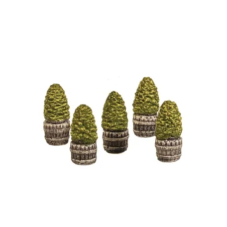 HARBURN HOBBIES Five Small Trees in Half Barrels(Discontinued) OO Gauge SS311