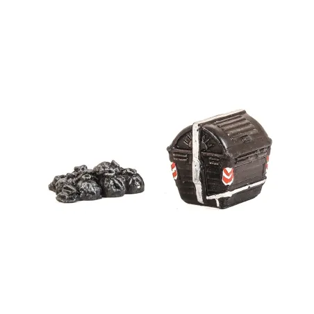 HARBURN HOBBIES Communal Refuse Bin & Grouped Poly Sacks OO Gauge SS379