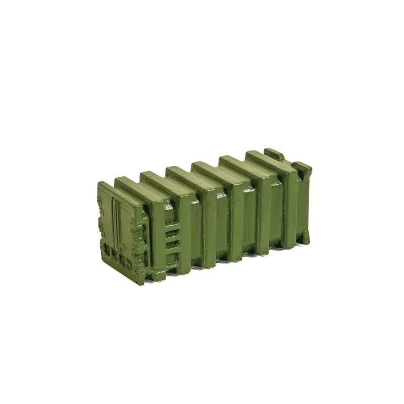 HARBURN HOBBIES Ribbed bulk Waste Container, Green OO Gauge FL135 HARBURN HOBBIES Ribbed bulk Waste Container, Green OO Gauge FL135