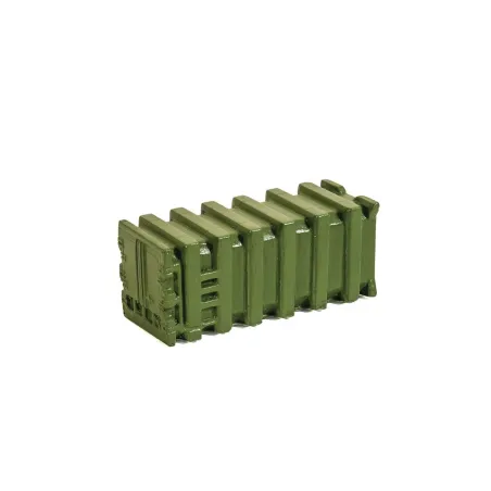 HARBURN HOBBIES Ribbed bulk Waste Container, Green OO Gauge FL135