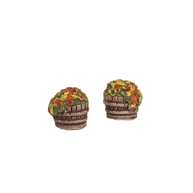 HARBURN HOBBIES Two Half Barrels with Nasturtiums OO Gauge SS313