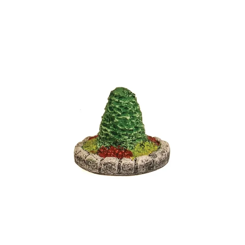 HARBURN HOBBIES Platform circular flower bed with conical tree (2) OO Gauge SS325