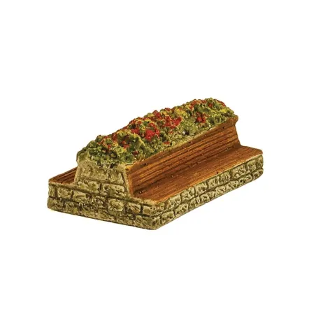 HARBURN HOBBIES Stone based seats, back to back with flowers OO Gauge SS332