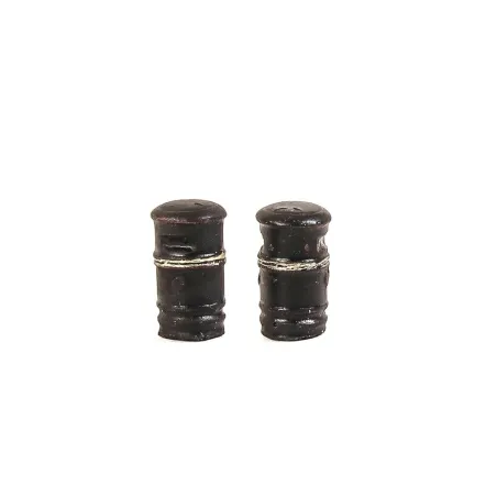 HARBURN HOBBIES Round Litter Bin - Black/Gold OO Gauge SS370