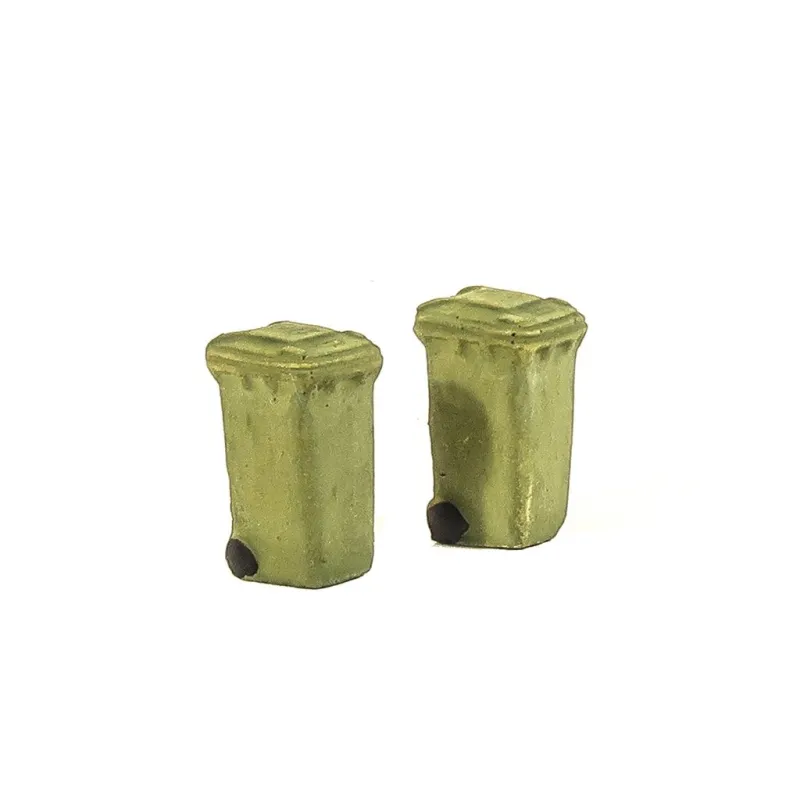 HARBURN HOBBIES Wheelie Bins Closed - GREEN OO Gauge SS375