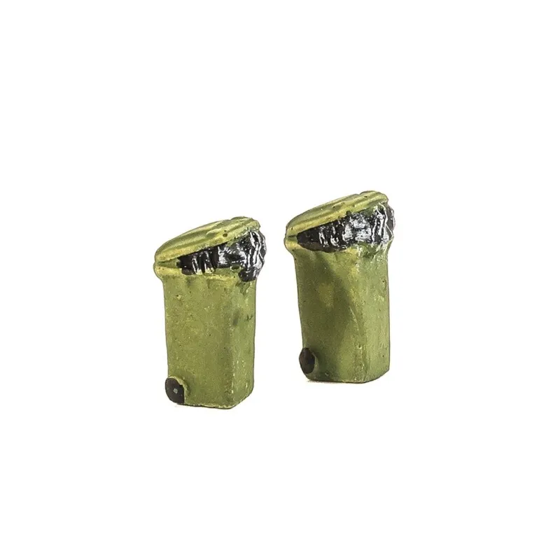 HARBURN HOBBIES Wheelie Bins Overfilled - GREEN OO Gauge SS377