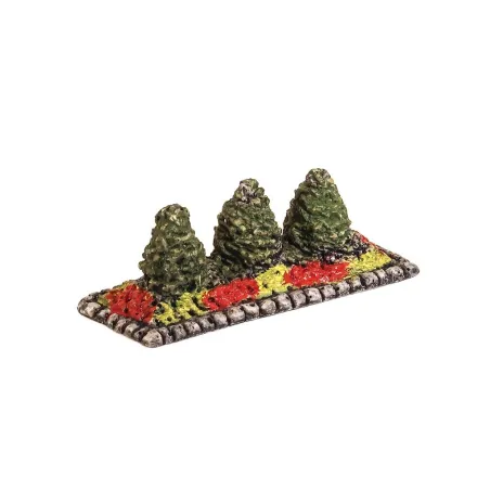 HARBURN HOBBIES Station Flower Bed With 3 Trees N Gauge HN603