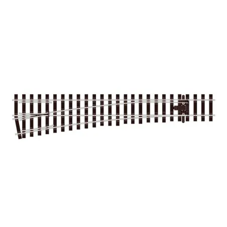 Peco 10ft. radius L/H Turnout, Electrofrog 1 Gauge SL-E896