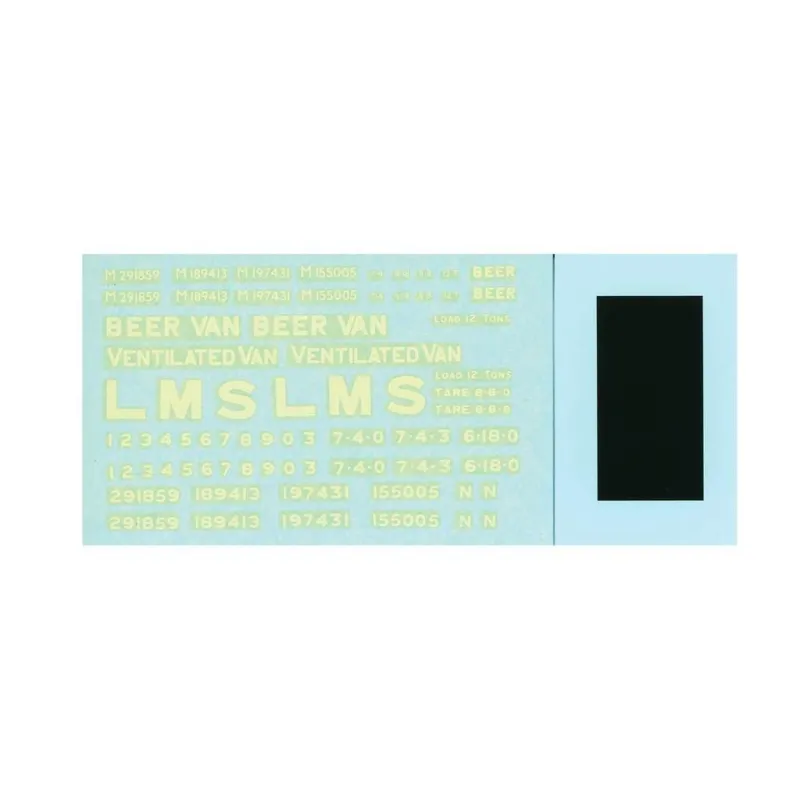 PARKSIDE Tranfer (Waterslide) LMS/BR from kits PS07-10 0 Gauge PS59