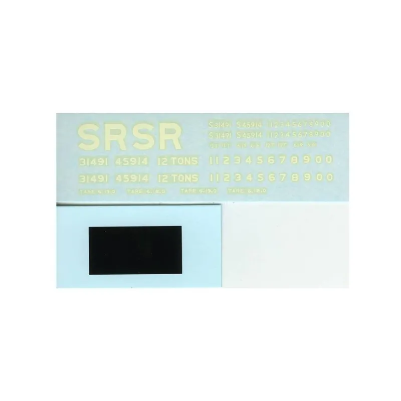 PARKSIDE Transfer (Waterslide) SR/BR from kits PS12-13 0 Gauge PS62
