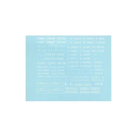 PARKSIDE Transfer for Lner/BR Plate Wagon 0 Gauge PS69