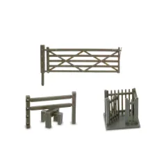 Peco 3 Field Gates, 3 Stiles and 1 Wicket Gate N Gauge NB-46