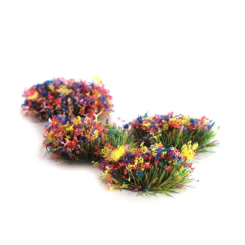 Peco 4mm Self Adhesive Grass Tufts with Flower All Gauges PSG-51