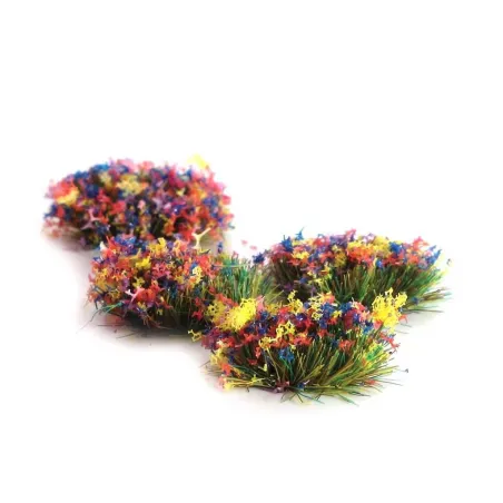 Peco 4mm Self Adhesive Grass Tufts with Flower All Gauges PSG-51