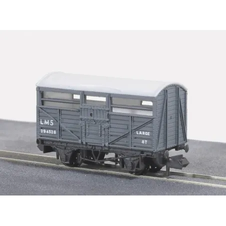 Peco Cattle Truck, LMS, light grey N Gauge NR-45M