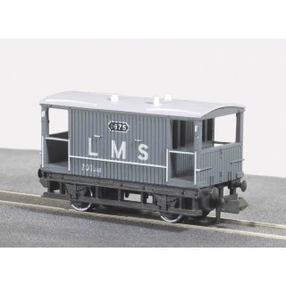 Peco Brake Van,  LMS, light grey N Gauge NR-48M