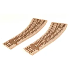 Peco Curved Double Radius L/H Turnout Inlay OO/HO Gauge ST-260