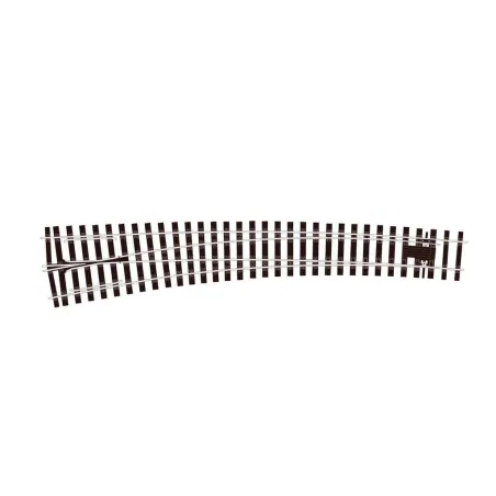 Peco Curved Turnout L/H Electrofrog O Gauge SL-E787BH