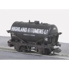 Peco Highland Bitumens Tank Wagon, black, weathered N Gauge NR-P176W