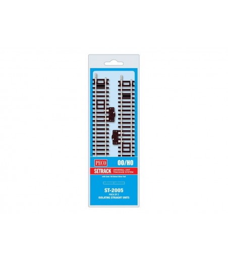 Peco Isolating Standard Straight & Switch, 168mm (6⅝in) long OO/HO Gauge ST-2005