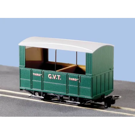 Peco Glyn Valley Tramway 4 Wheel Open Side Coach OO9 Gauge GR-520