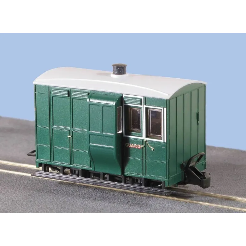 Peco Glyn Valley Freelance 4 Wheel Brake Coach Without Buffers OO9 Gauge GR-530
