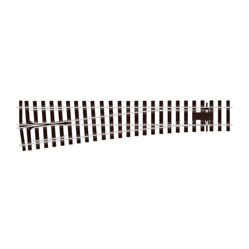 Peco Medium radius (1828mm, 72”) Turnout L/H Electrofrog O Gauge SL-E792BH