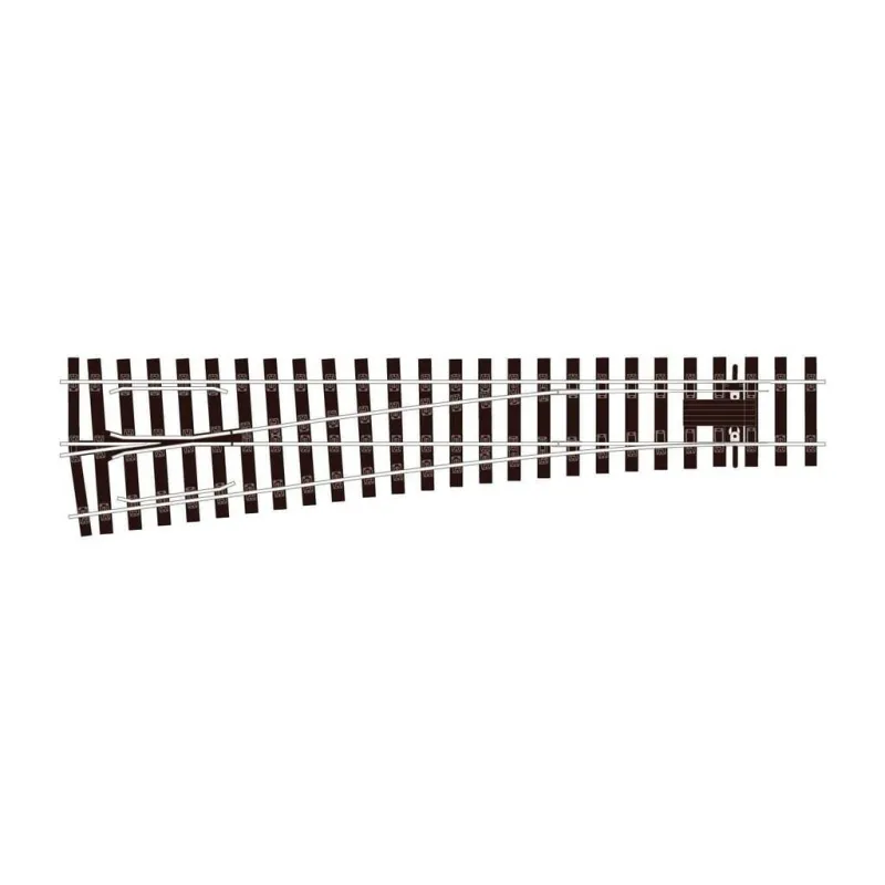 Peco Medium radius (1828mm, 72”) Turnout L/H Electrofrog O Gauge SL-E792BH