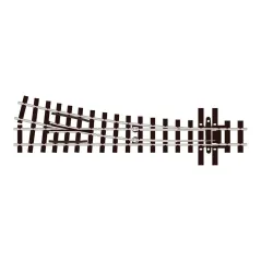 Peco Mainline Turnout R/H, 457mm (18in) radius, nickel silver rail OO9 Gauge SL-E495