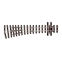 Peco Mainline Turnout L/H, 457mm (18in) radius, nickel silver rail OO9 Gauge SL-E496