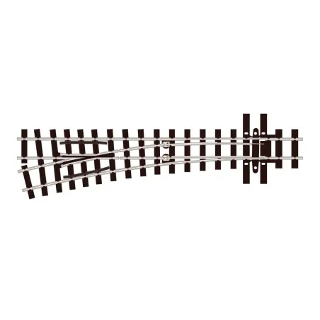Peco Mainline Turnout L/H, 457mm (18in) radius, nickel silver rail OO9 Gauge SL-E496