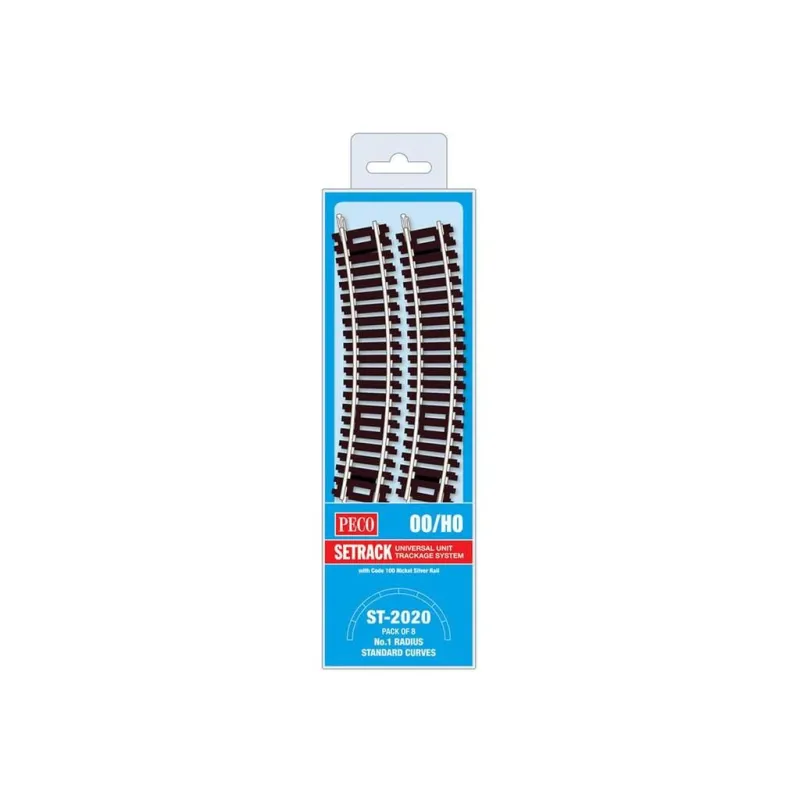 Peco No.1 Radius Standard Curve, 371mm (14⅝in) radius OO/HO Gauge ST-2020