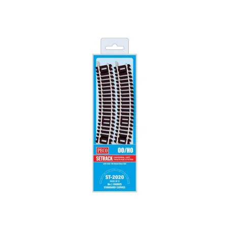 Peco No.1 Radius Standard Curve, 371mm (14⅝in) radius OO/HO Gauge ST-2020