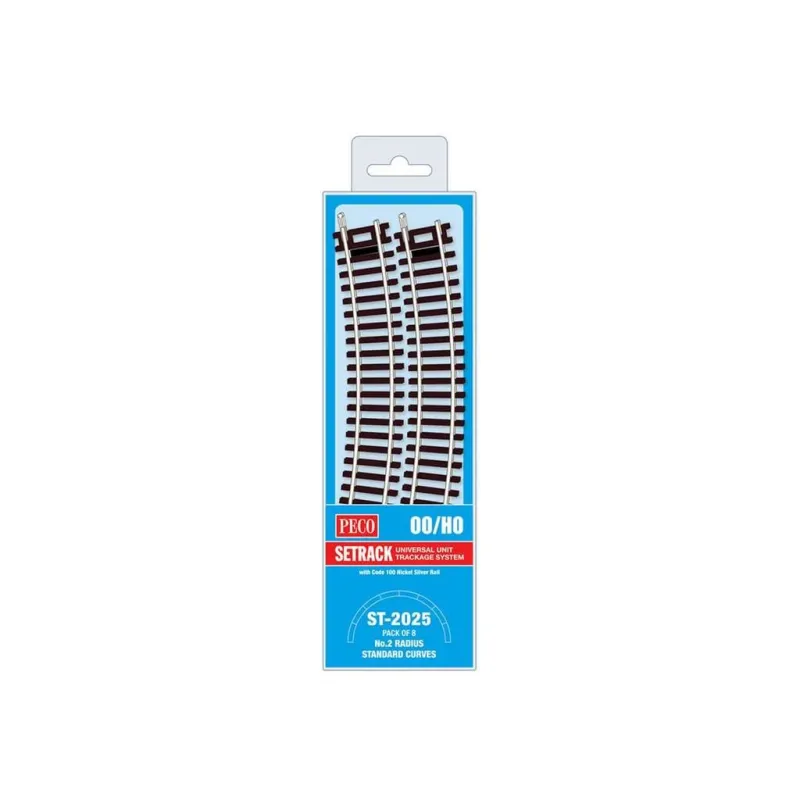 Peco No.2 Radius Standard Curve, 438mm (17¼in) radius OO/HO Gauge ST-2025