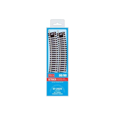 Peco No.2 Radius Standard Curve, 438mm (17¼in) radius OO/HO Gauge ST-2025