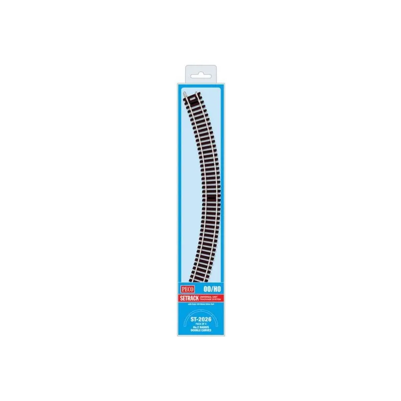 Peco No.2 Radius Double Curve, 438mm (17¼in) radius OO/HO Gauge ST-2026