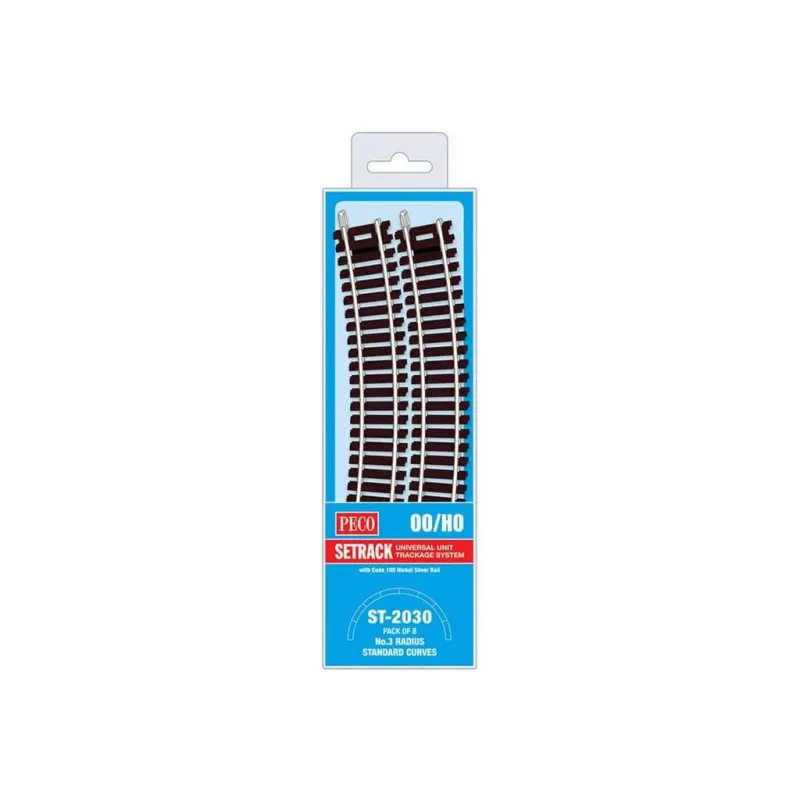 Peco No.3 Radius Standard Curve, 505mm (19⅞in) radius OO/HO Gauge ST-2030