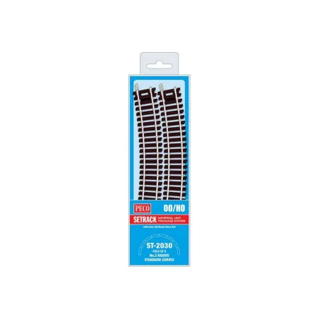 Peco No.3 Radius Standard Curve, 505mm (19⅞in) radius OO/HO Gauge ST-2030