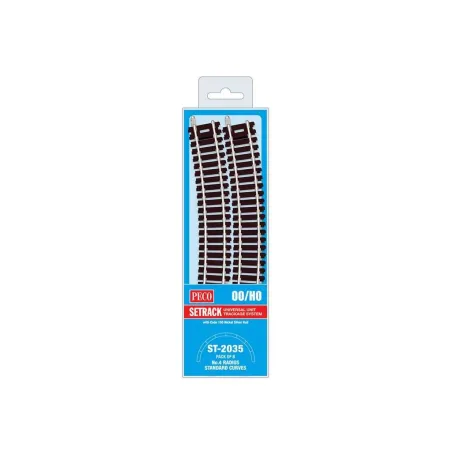 Peco No.4 Radius Standard Curve, 571.5mm (22½in) radius OO/HO Gauge ST-2035
