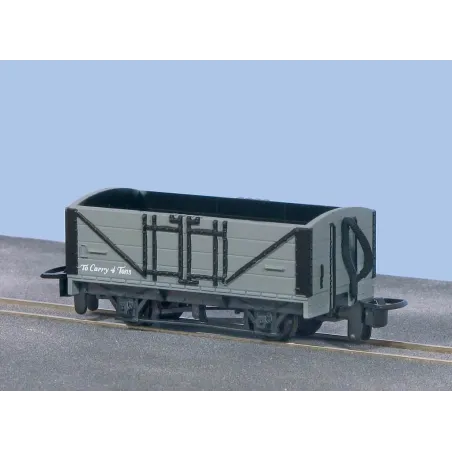 Peco OO-9 Open Wagon, L&B Grey Unlettered OO9 Gauge GR-200U