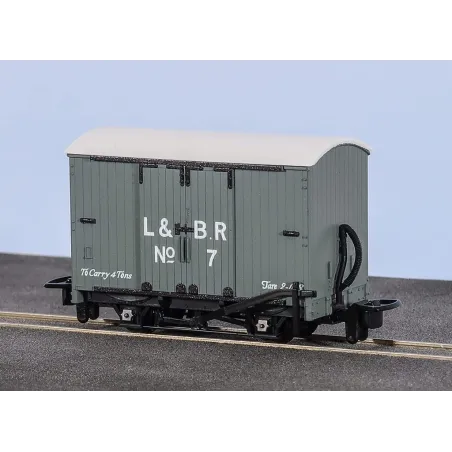 Peco OO-9 Box Van, L&B Livery No.7 OO9 Gauge GR-220B