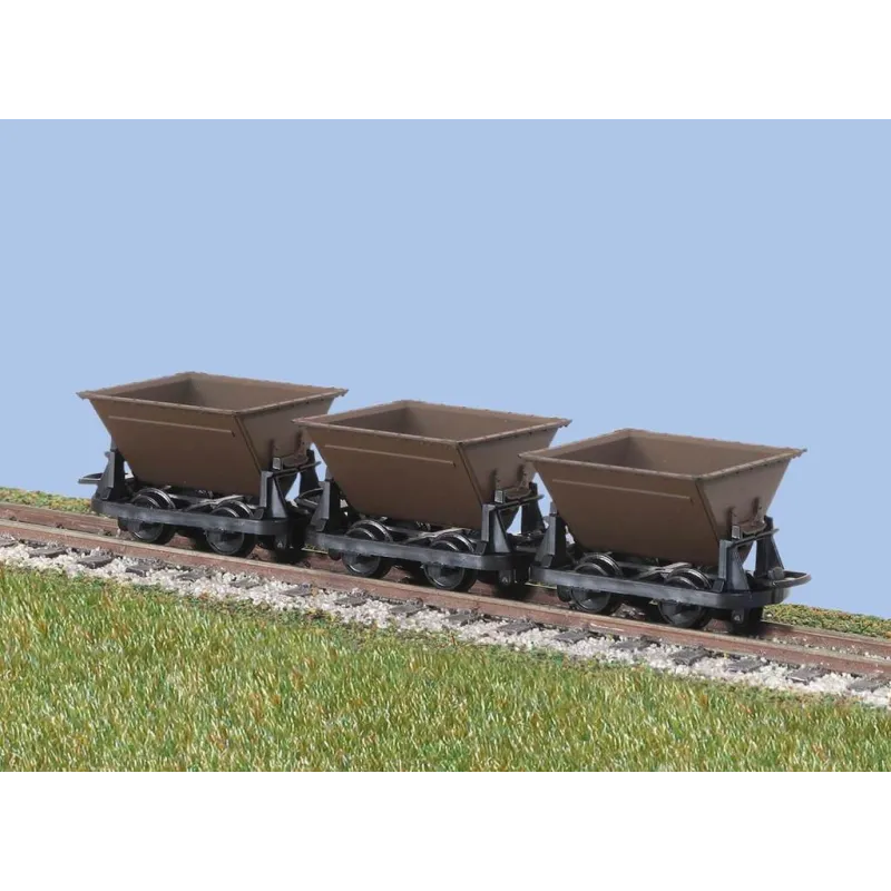 Peco OO-9 Hudson Rugga V-Skips Brown OO9 Gauge GR-330