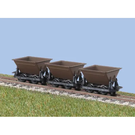 Peco OO-9 Hudson Rugga V-Skips Brown OO9 Gauge GR-330