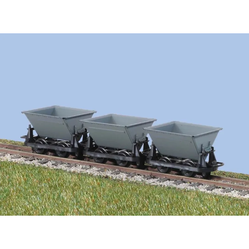 Peco OO-9 Hudson Rugga V-Skips Grey OO9 Gauge GR-331