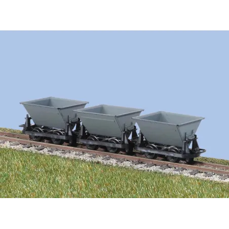 Peco OO-9 Hudson Rugga V-Skips Grey OO9 Gauge GR-331