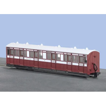 Peco OO-9 L&B Composite Coach 1st/3rd, L&B Livery, No 5 OO9 Gauge GR-400A